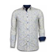 Overhemd Lange Mouw Tony Backer Blouse Drawn Flower Pattern