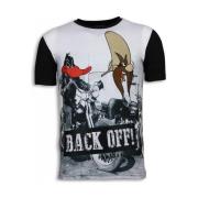 T-shirt Korte Mouw Local Fanatic Back Off Digital Rhinestone