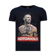 T-shirt Korte Mouw Local Fanatic Conor Notorious Legend Rhinestone