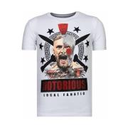 T-shirt Korte Mouw Local Fanatic Conor Notorious Warrior Rhinestone