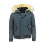 Parka Jas Enos Korte Winterjas Bontkraag