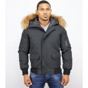 Parka Jas Enos Korte Winterjas Bontkraag