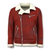 Leren Jas Tony Backer Imitatie Bontjas Lammy Coat