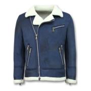 Leren Jas Tony Backer Imitatie Bontjas Lammy Coat