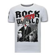 T-shirt Korte Mouw Local Fanatic Stoere Rock My World Cat