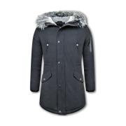 Parka Jas Enos Lange Winterjas Faux Bontkraag