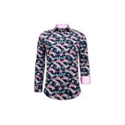 Overhemd Lange Mouw Tony Backer Luxe Satijn Rooze