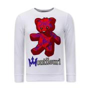 Sweater Tony Backer Print Teddy Bear