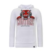 Sweater Tony Backer Hoodie Print Tiger Head