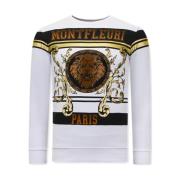 Sweater Tony Backer Print Leeuw Strass