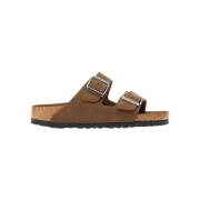 Sandalen BIRKENSTOCK Arizona SF Suede Leather Narrow - Dark Tea Tonal