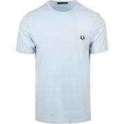 T-shirt Fred Perry T-shirt Ringer Licht Blauw