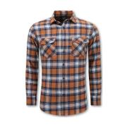 Overhemd Lange Mouw Lf Houthakkers Blouse Flanellen Orange