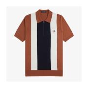 T-shirt Fred Perry VERTICAL STRIPE ZIP NECK SH
