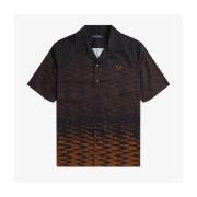 Overhemd Lange Mouw Fred Perry WAVE GRAPHIC REVERE COLLAR