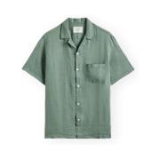 Overhemd Korte Mouw Portuguese Flannel Linen Camp Collar Shirt - Dry G...