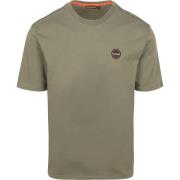 T-shirt Napapijri Badge T-shirt Olijfgroen