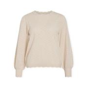 Trui Vila Emi Knit - Super Light Natural Melan