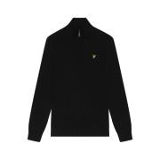 Trui Lyle &amp; Scott KN2112VC CTTN MERINO QRTR ZIP JUMP-Z865 JET BLAC...