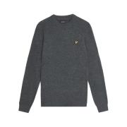 Trui Lyle &amp; Scott KN2114V LAMBSWOOL BLEND-398 CHARCOAL MARL