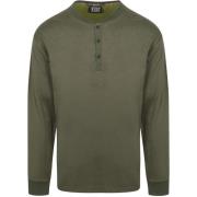 Sweater Scotch &amp; Soda Longsleeve Henley T-Shirt Olive