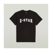 T-shirt Korte Mouw G-Star Raw D26840 C336 FELT LOGO R T