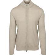 Vest Profuomo Vest Merinowol Beige