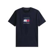 T-shirt Korte Mouw Tommy Hilfiger LINEAR FLAG GRAPHIC TEE