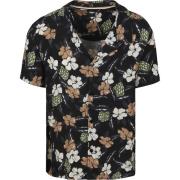 Overhemd Lange Mouw BOSS Beach Overhemd Bloem Zwart