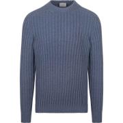 Sweater Suitable Pullover Boiled Wool Blauw