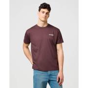 T-shirt Korte Mouw Wrangler 112371468 VINTAGE TEE-MAHOGANY