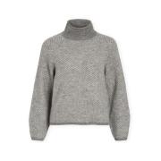 Trui Vila Noos Lory High Knit - Medium Grey