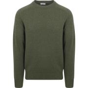 Sweater Mcgregor Trui Lamswol Melange Sage Groen