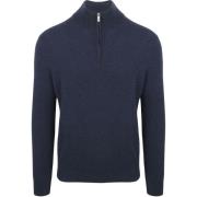 Trui R2 Amsterdam R2 Pullover Halfzip Weave Structure Navy