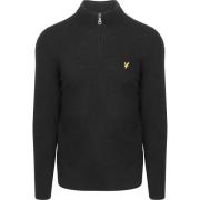 Trui Lyle And Scott Lyle Scott Half Zip Pullover Lamswol Zwart