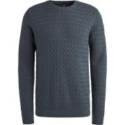 Sweater Vanguard Trui Knitted Structure Blauw