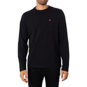 T-shirt Korte Mouw Napapijri Salis-logo met lange mouwen T-shirt