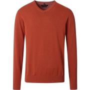 Trui Casa Moda Pullover V-Hals Oranje Brique