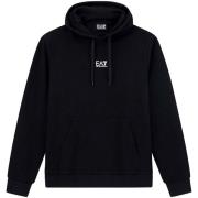 Sweater Ea7 Emporio Armani Core ID Cotton Blend Hoodie Black