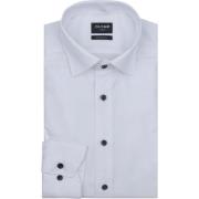Overhemd Lange Mouw Olymp Luxor Overhemd Contrast Button Wit