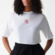 T-shirt Korte Mouw New-Era Wmns Le Midi Crop Tee Neyyan Whi