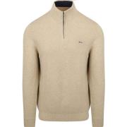 Trui Mcgregor Half Zip Trui Merino Blend Structure Sand