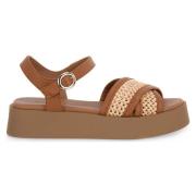 Sandalen Frau RAFIA MACRAME ECRU