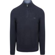 Trui Mcgregor Half Zip Trui Merino Blend Structure Navy