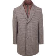 Mantel Suitable Coat Wol Pepita Beige Camel