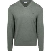 Sweater Mcgregor Trui Merino Blend V-Hals Sage Groen