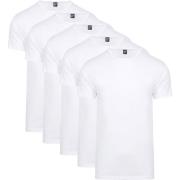 T-shirt Korte Mouw Alan Red Giftbox Derby O-Hals T-shirts Wit (5Pack)