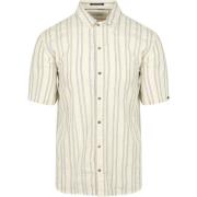 Overhemd Korte Mouw No Excess Short Sleeve Overhemd Streep Ecru