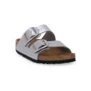 Slippers BIRKENSTOCK ARIZONA METALLIC SILVER CALZ S