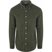Overhemd Lange Mouw Mcgregor Overhemd Corduroy Olijfgroen